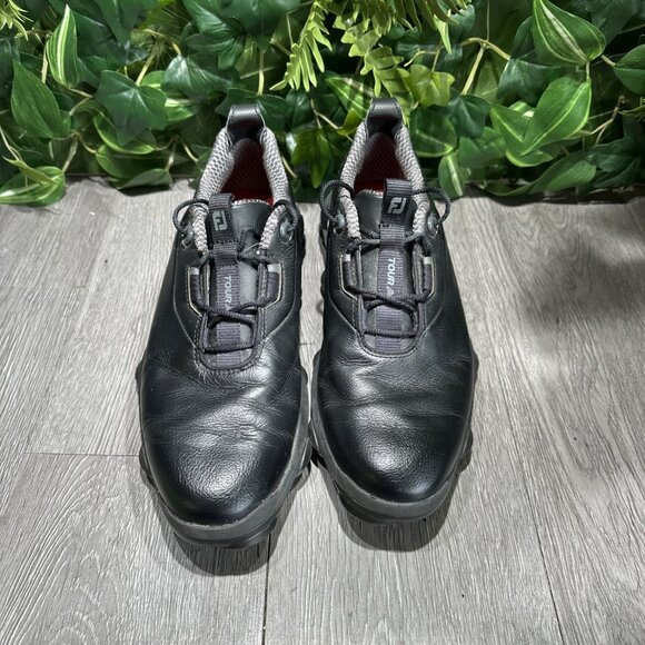 FOOTJOY Tour Alpha Premium Quality Men\'s Spiked Black Golf Shoes Size 7 M main image 7